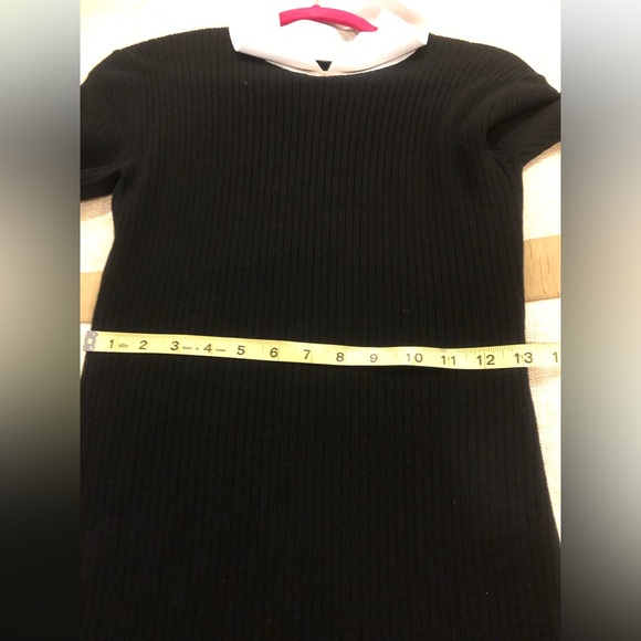 Trina Turk black sweater dress with white collar - Picture 11 of 11